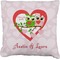 Valentine Owls Burlap Pillow 22"