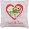 Valentine Owls Faux-Linen Throw Pillow 26" (Personalized)