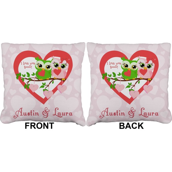 Valentine Owls Burlap Pillow Approval
