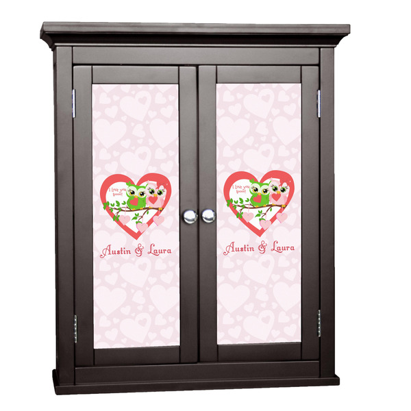 Custom Valentine Owls Cabinet Decal - Medium (Personalized)
