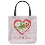 Valentine Owls Canvas Tote Bag - Small - 13"x13" (Personalized)