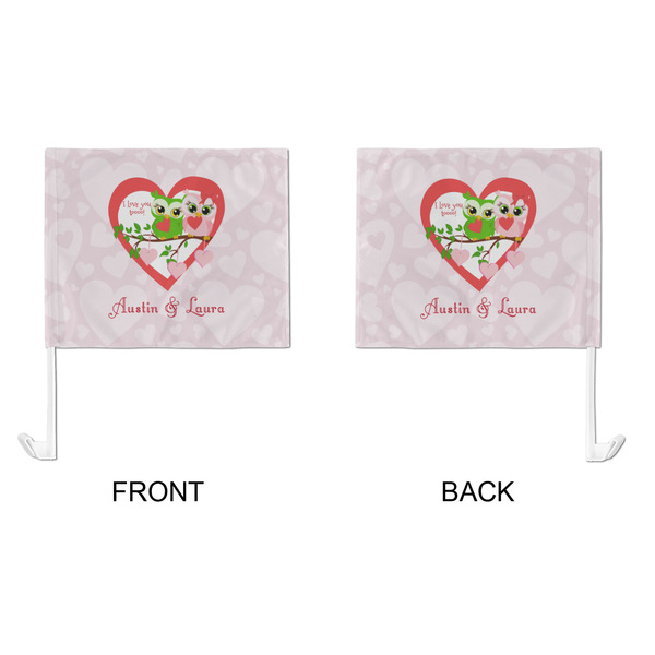 Valentine Owls Car Flag - Large - APPROVAL