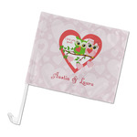 Valentine Owls Car Flag - Large (Personalized)