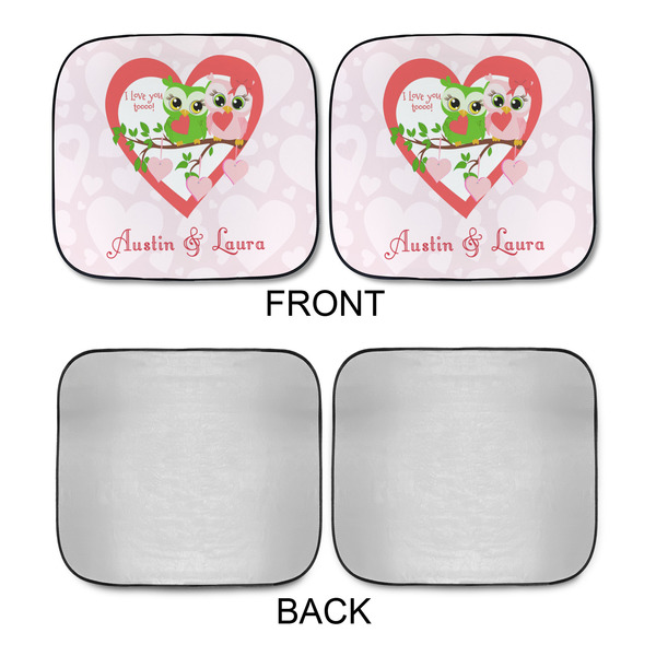 Valentine Owls Car Sun Shades - APPROVAL