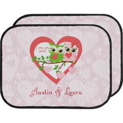 Valentine Owls Car Floor Mats (Back Seat) (Personalized)