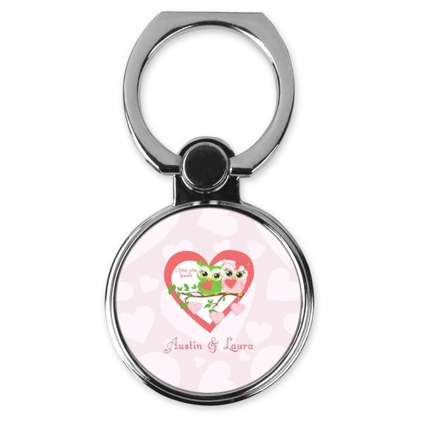 Custom Valentine Owls Cell Phone Ring Stand & Holder (Personalized)