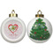 Valentine Owls Ceramic Christmas Ornament - X-Mas Tree (APPROVAL)