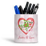 Valentine Owls Ceramic Pen Holder