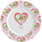 Valentine Owls Ceramic Plate w/Rim