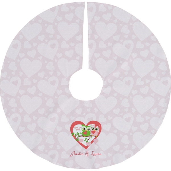 Custom Valentine Owls Tree Skirt (Personalized)