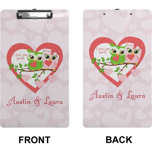 Valentine Owls Clipboard (Legal) (Front + Back)