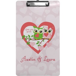Valentine Owls Clipboard (Legal Size) (Personalized)