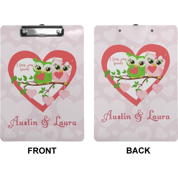 Valentine Owls Clipboard (Letter) (Front + Back)