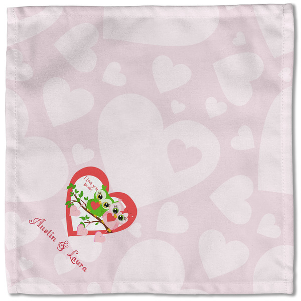 Valentine Owls Cloth Napkins - Personalized Lunch (Single Full Open)