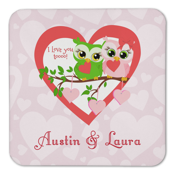 Valentine Owls Coaster Set - FRONT (one)