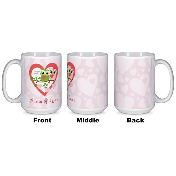Valentine Owls Coffee Mug - 15 oz - White APPROVAL