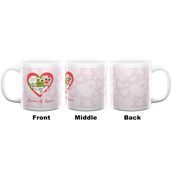 Valentine Owls Coffee Mug - 20 oz - White APPROVAL