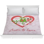 Valentine Owls Comforter - King (Personalized)