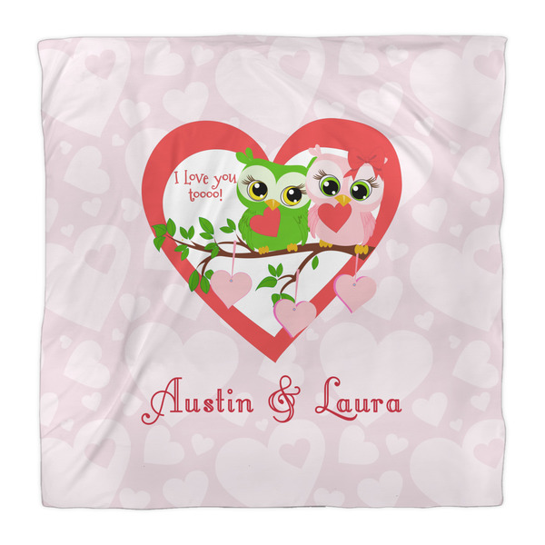 Valentine Owls Comforter - Queen - Front