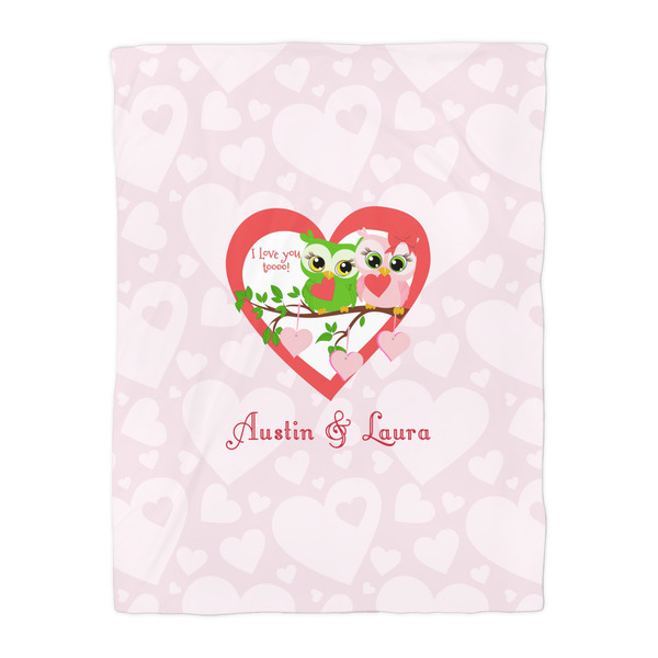 Valentine Owls Comforter - Twin - Front