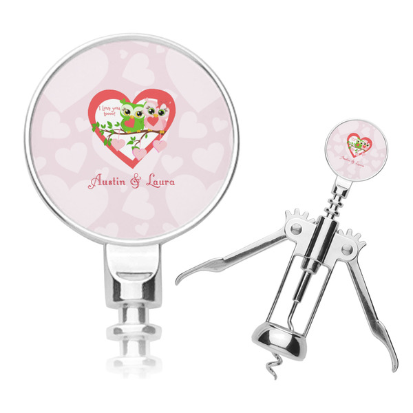 Custom Valentine Owls Corkscrew (Personalized)