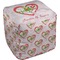 Valentine Owls Cube Poof Ottoman (Top)