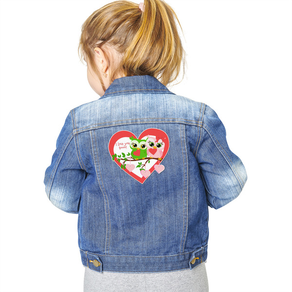 Valentine Owls Custom Shape Iron On Patches - XXL - Single - Approval