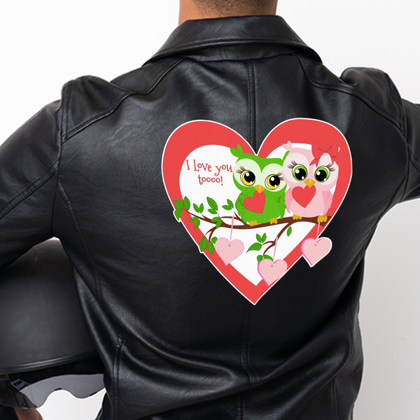 Valentine Owls Custom Shape Iron On Patches - XXXL - APPROVAL