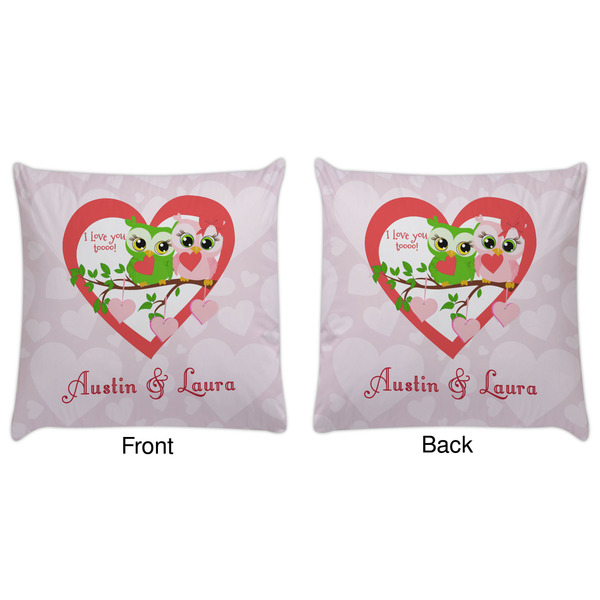 Valentine Owls Decorative Pillow Case - Approval