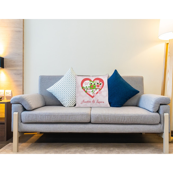 Valentine Owls Decorative Pillow Case - LIFESTYLE