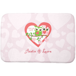 Valentine Owls Dish Drying Mat (Personalized)