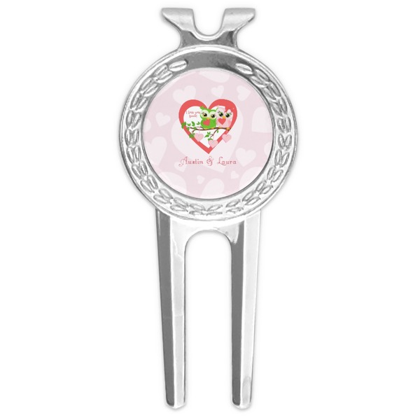 Custom Valentine Owls Golf Divot Tool & Ball Marker (Personalized)