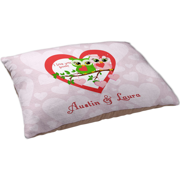 Valentine Owls Dog Bed - Large