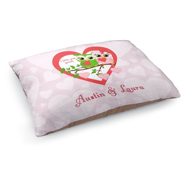 Custom Valentine Owls Dog Bed - Medium w/ Couple's Names