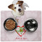 Valentine Owls Dog Food Mat - Medium LIFESTYLE