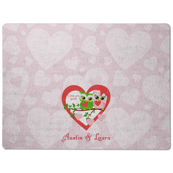Valentine Owls Dog Food Mat - Medium without bowls