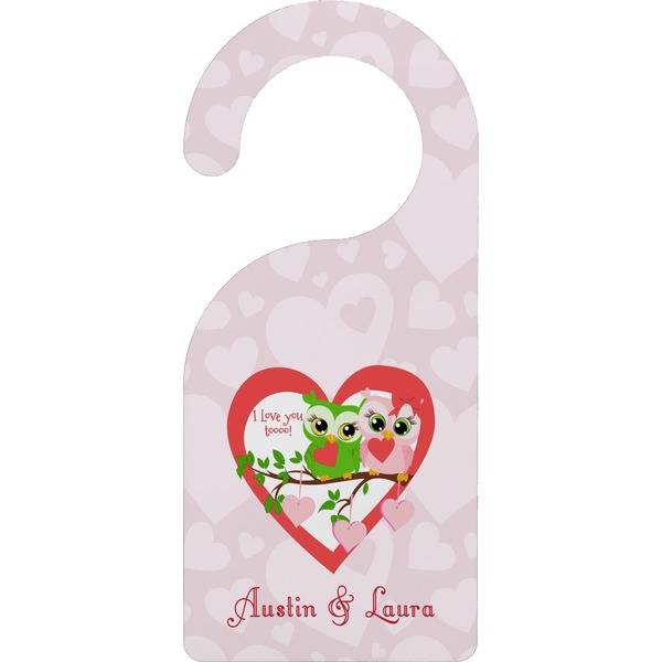 Custom Valentine Owls Door Hanger (Personalized)