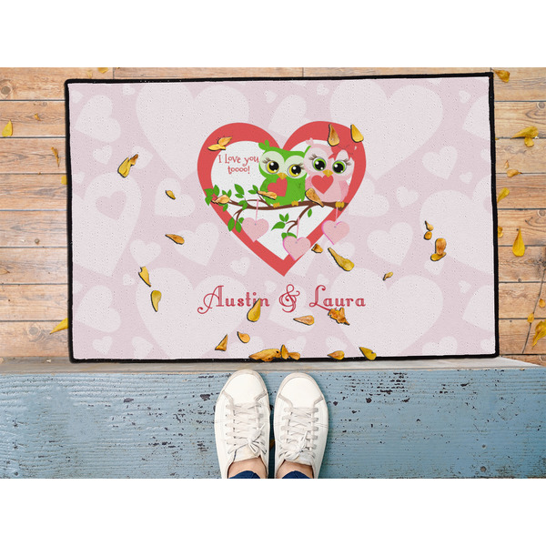 Valentine Owls Door Mat - LIFESTYLE (Med)