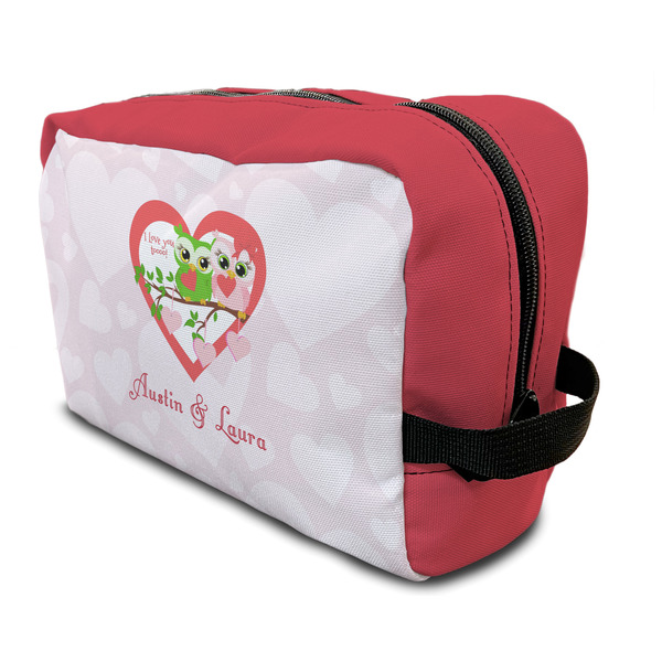 Custom Valentine Owls Toiletry Bag / Dopp Kit (Personalized)