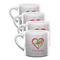 Valentine Owls Double Shot Espresso Mugs - Set of 4 Front