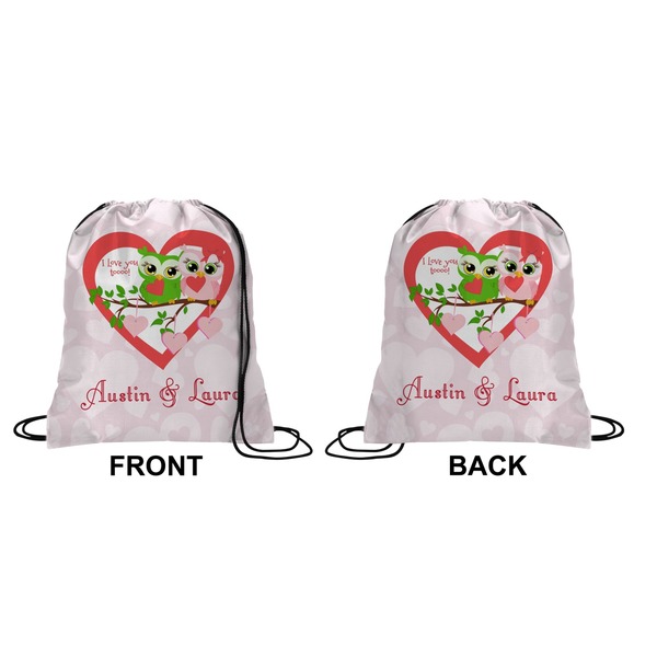 Valentine Owls Drawstring Backpack