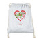 Valentine Owls Drawstring Backpacks - Sweatshirt Fleece - Double Sided - FRONT
