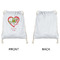 Valentine Owls Drawstring Backpacks - Sweatshirt Fleece - Single Sided - APPROVAL
