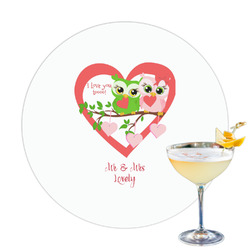 Valentine Owls Printed Drink Topper (Personalized)