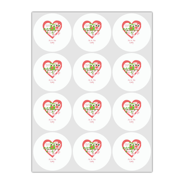 Valentine Owls Drink Topper - Small - Set of 12