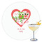 Valentine Owls Printed Drink Topper - 3.5" (Personalized)