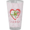Valentine Owls Pint Glass - Full Color (Personalized)