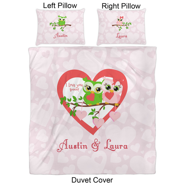 Valentine Owls Duvet Cover Set - Queen - Approval