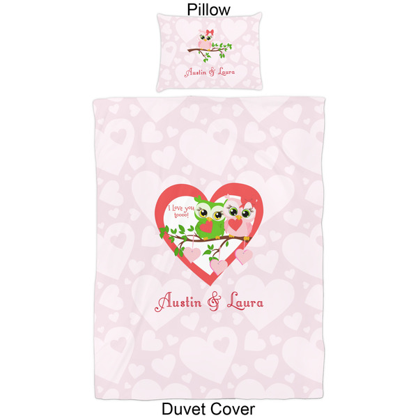 Valentine Owls Duvet Cover Set - Twin - Approval