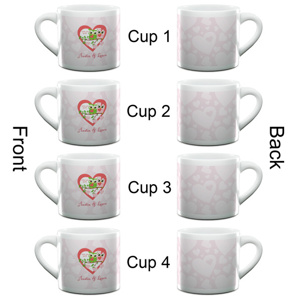 Valentine Owls Espresso Cup - 6oz (Double Shot Set of 4) APPROVAL